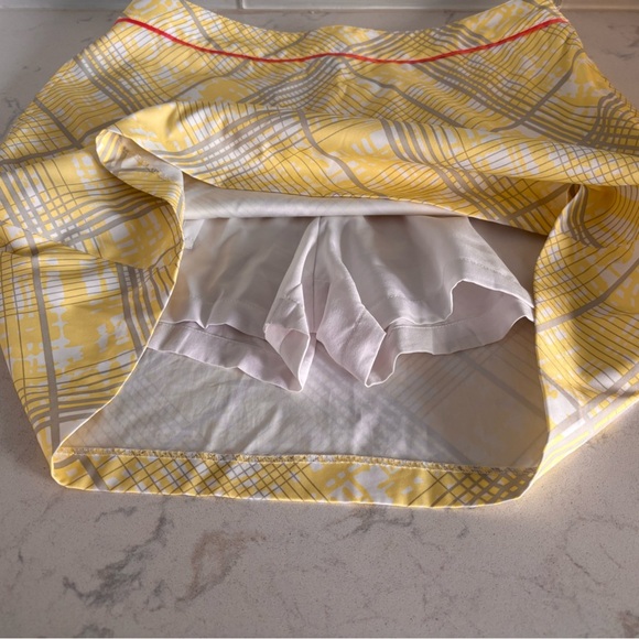 Greg Norman Collection Gold Mini A-Line Skirt Cocktail - Picture 5 of 9